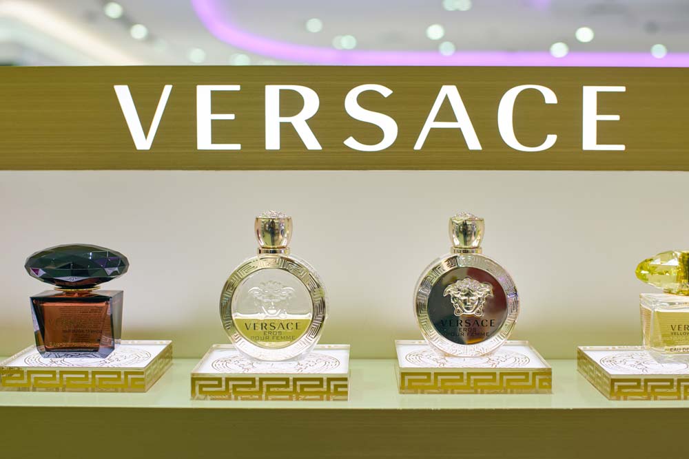 Versace perfumes in Versace store