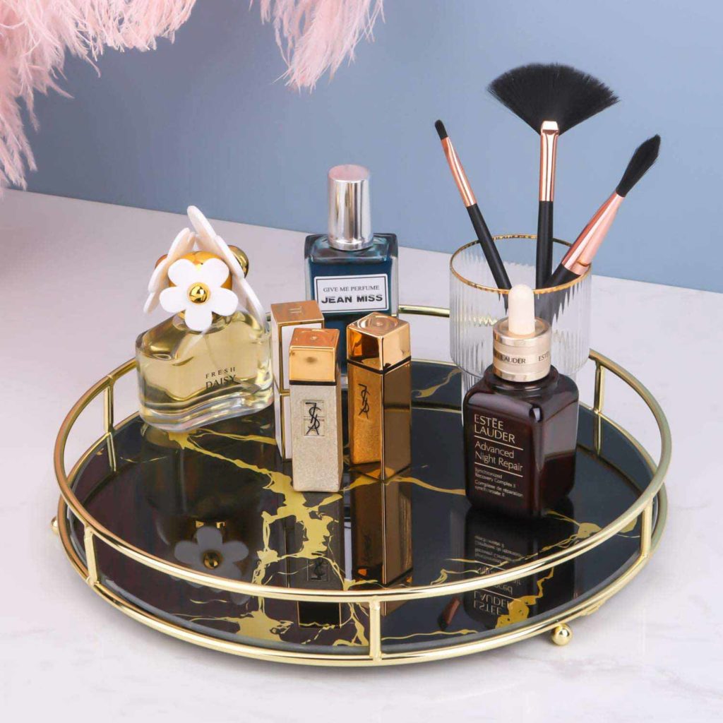 Decorative Glass Vanity Tray for Perfume