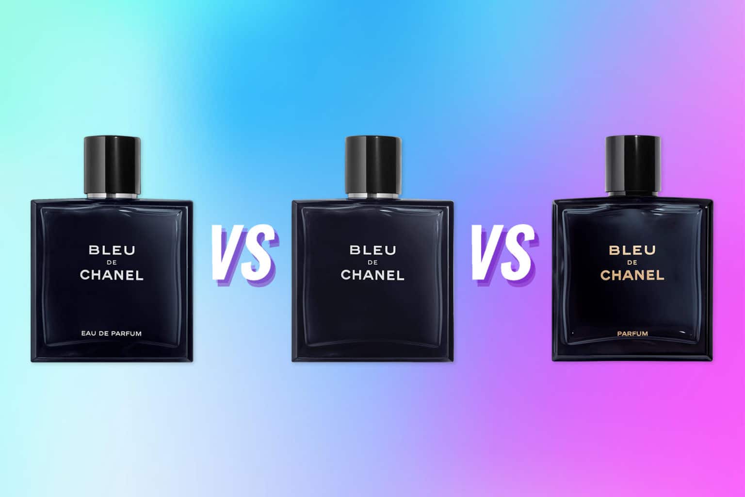 Bleu de Chanel EDT vs EDP vs Parfum Comparison