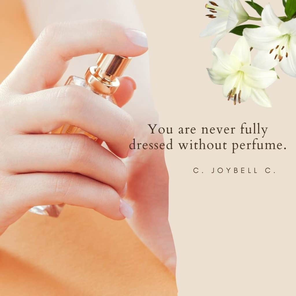 Classy Short Perfume Quote from C. Joybell C.