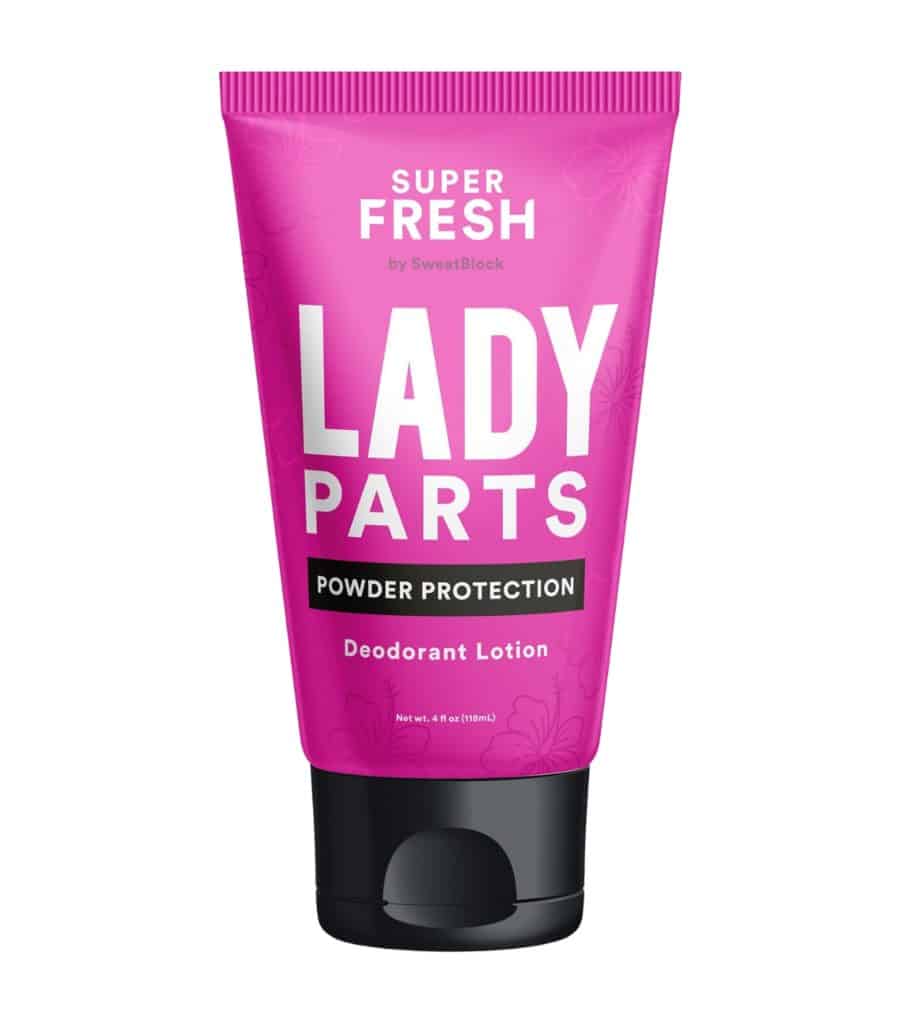 SweatBlock Super Fresh Lady Parts Deodorant Lotion Powder Protection