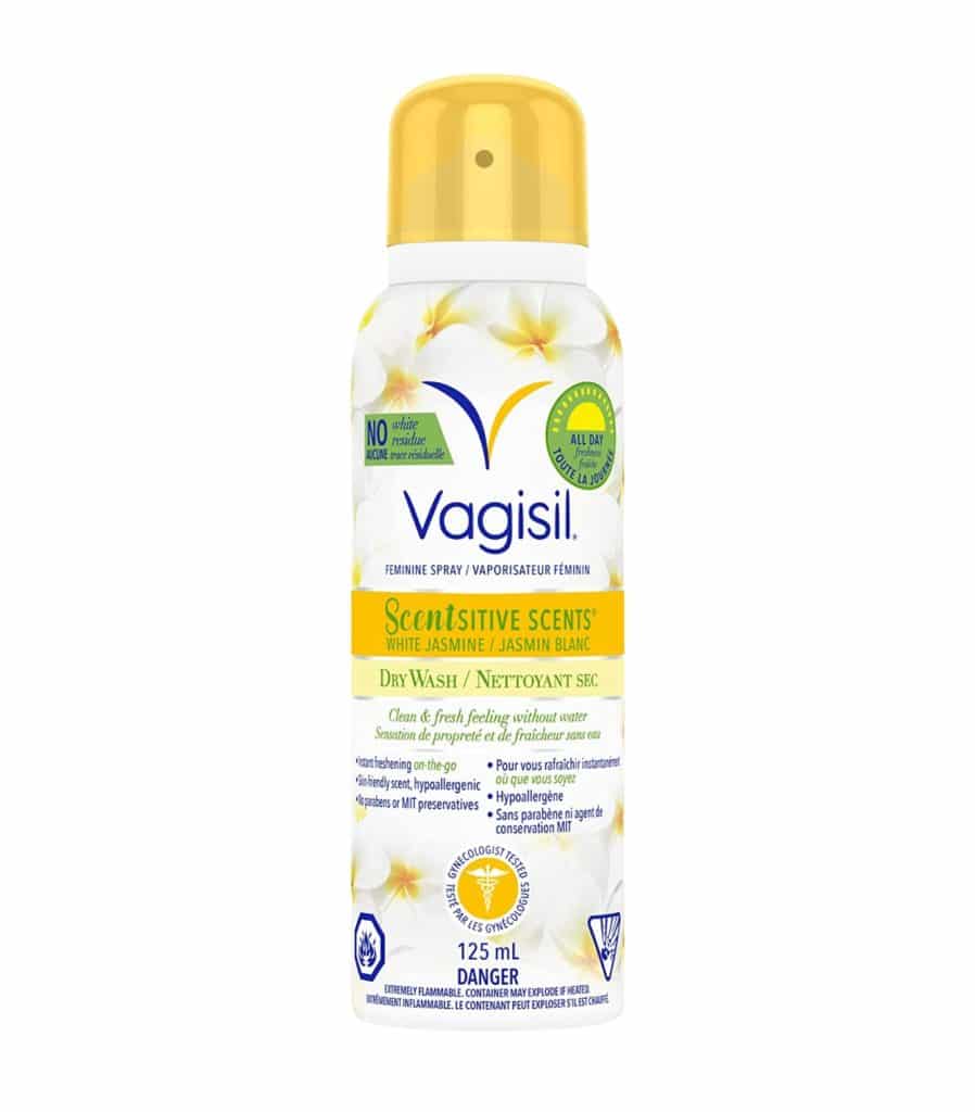 Vagisil Scentsitive Scents White Jasmine Dry Wash Spray