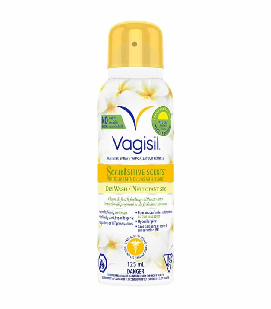 Vagisil Scentsitive Scents White Jasmine Dry Wash Spray