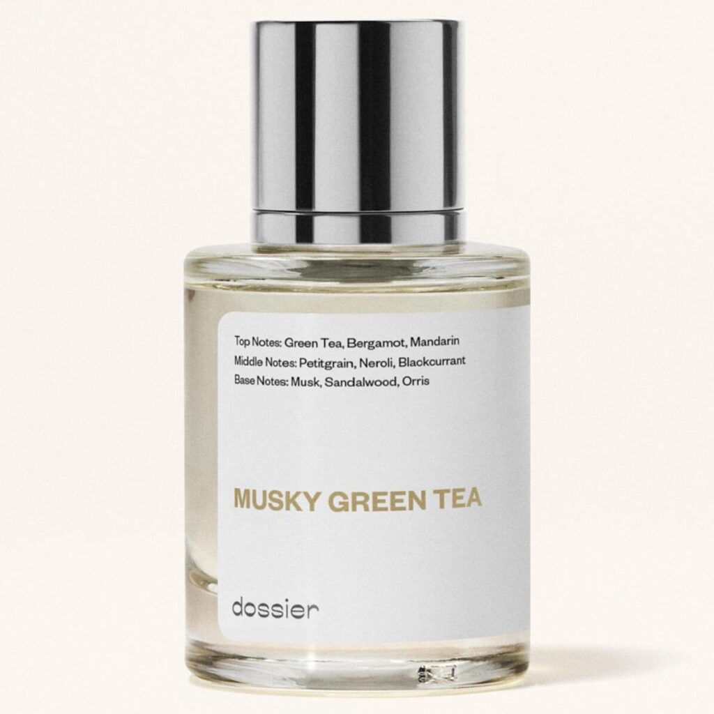 Dossier Musky Green Tea dupe of Creed's  Silver Mountain Water